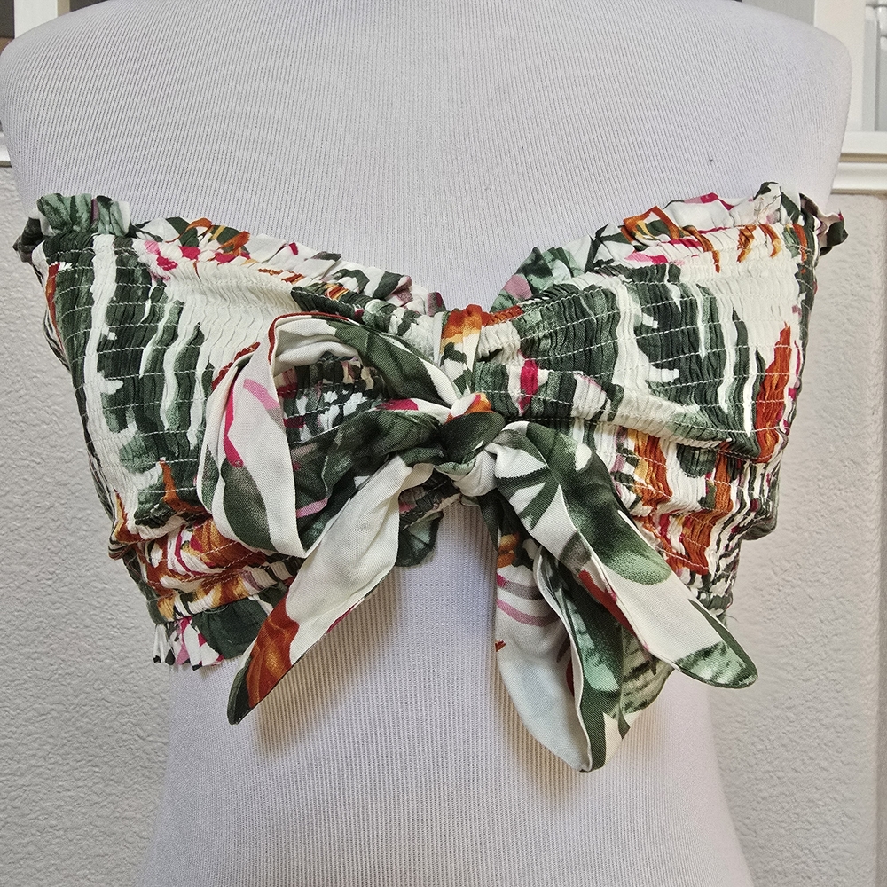 NWT MD loral Smocked Bandeau Top